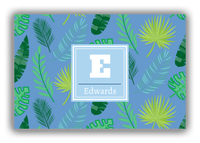 Thumbnail for Personalized Palm Fronds Canvas Wrap & Photo Print - Initial with Name - Front View