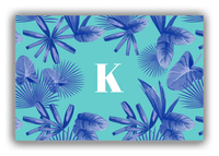Thumbnail for Personalized Palm Fronds Canvas Wrap & Photo Print - Teal Background - Front View
