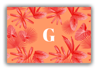 Thumbnail for Personalized Palm Fronds Canvas Wrap & Photo Print - Orange Background - Front View