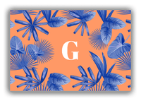 Thumbnail for Personalized Palm Fronds Canvas Wrap & Photo Print - Orange Background - Front View