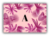 Thumbnail for Personalized Palm Fronds Canvas Wrap & Photo Print - Pink Background - Front View