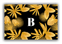Thumbnail for Personalized Palm Fronds Canvas Wrap & Photo Print - Black Background - Front View