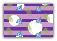 Thumbnail for Palm Fronds Canvas Wrap & Photo Print - Purple Stripes - Front View