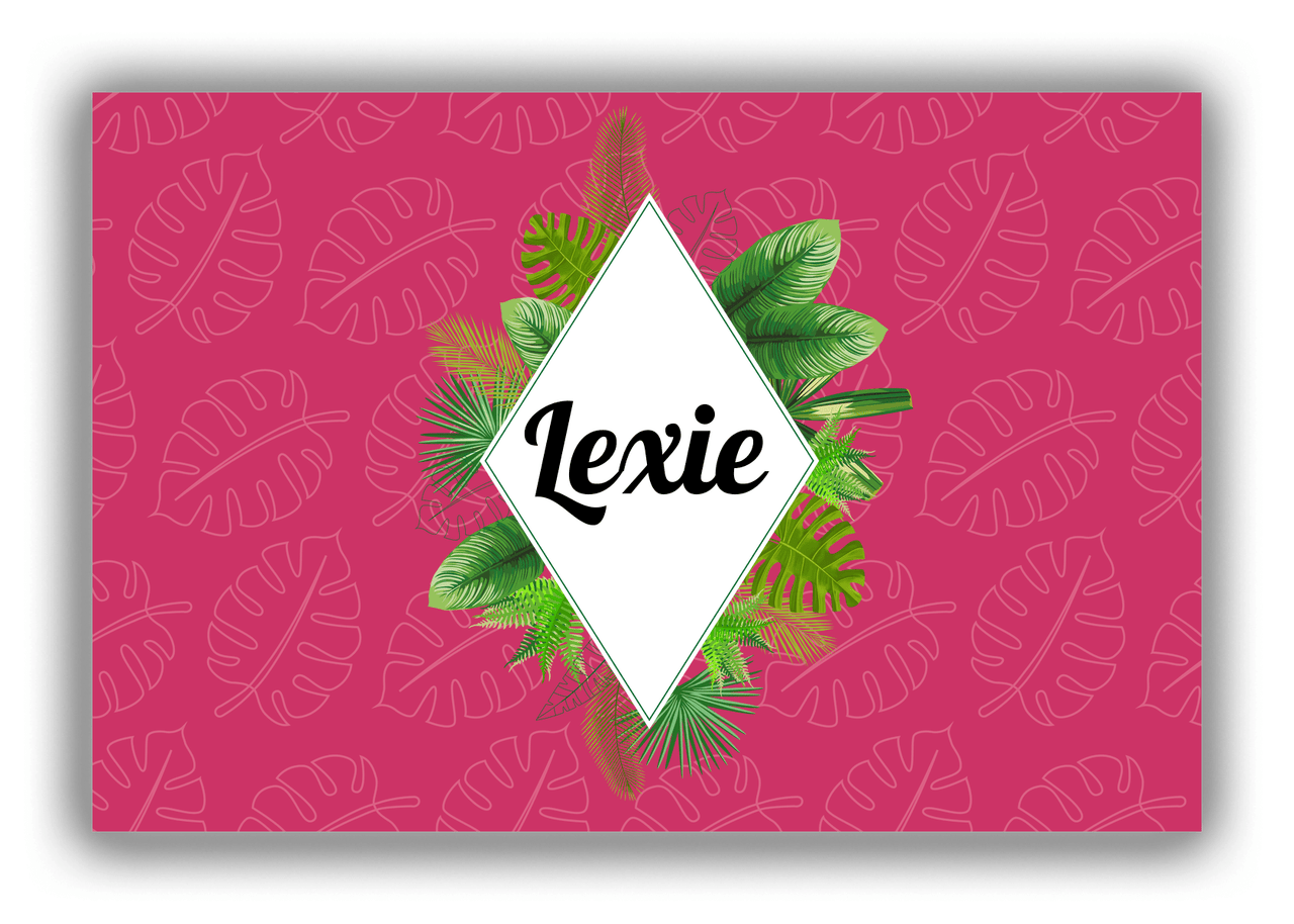 Personalized Palm Fronds Canvas Wrap & Photo Print - Diamond Wreath - Front View