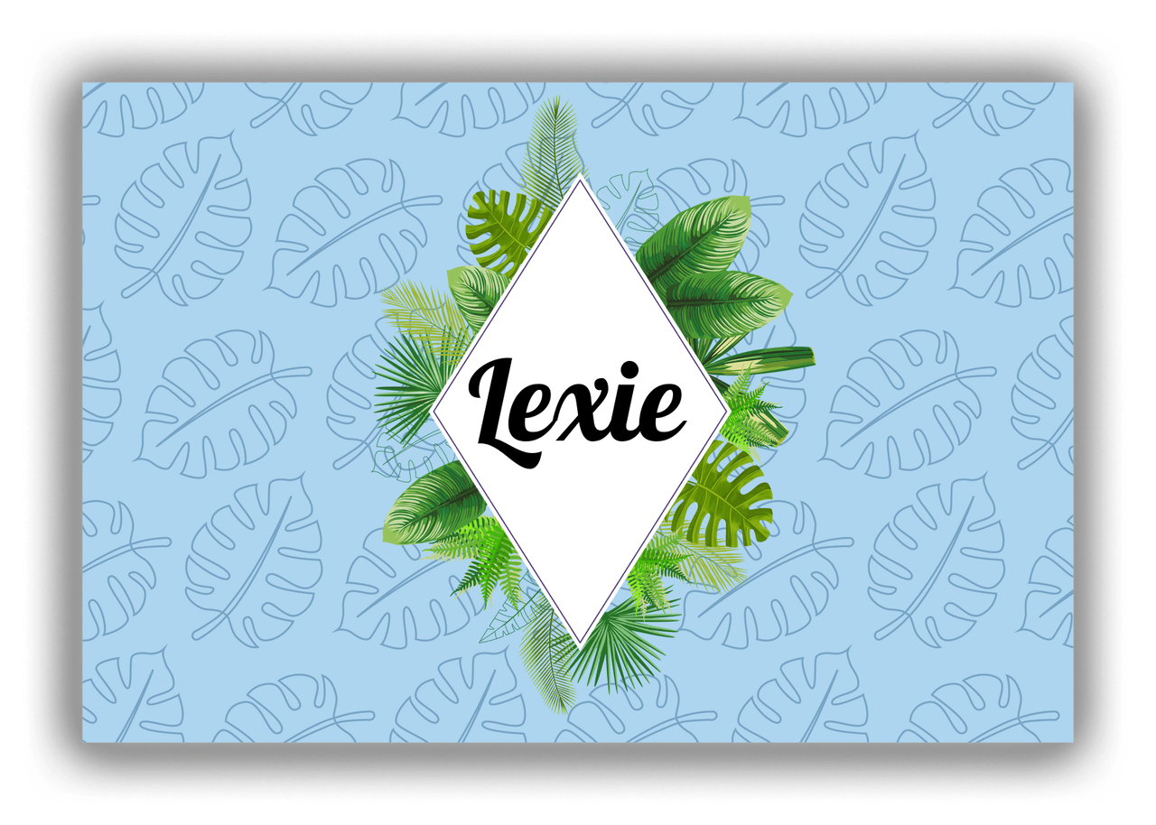 Personalized Palm Fronds Canvas Wrap & Photo Print - Diamond Wreath - Front View