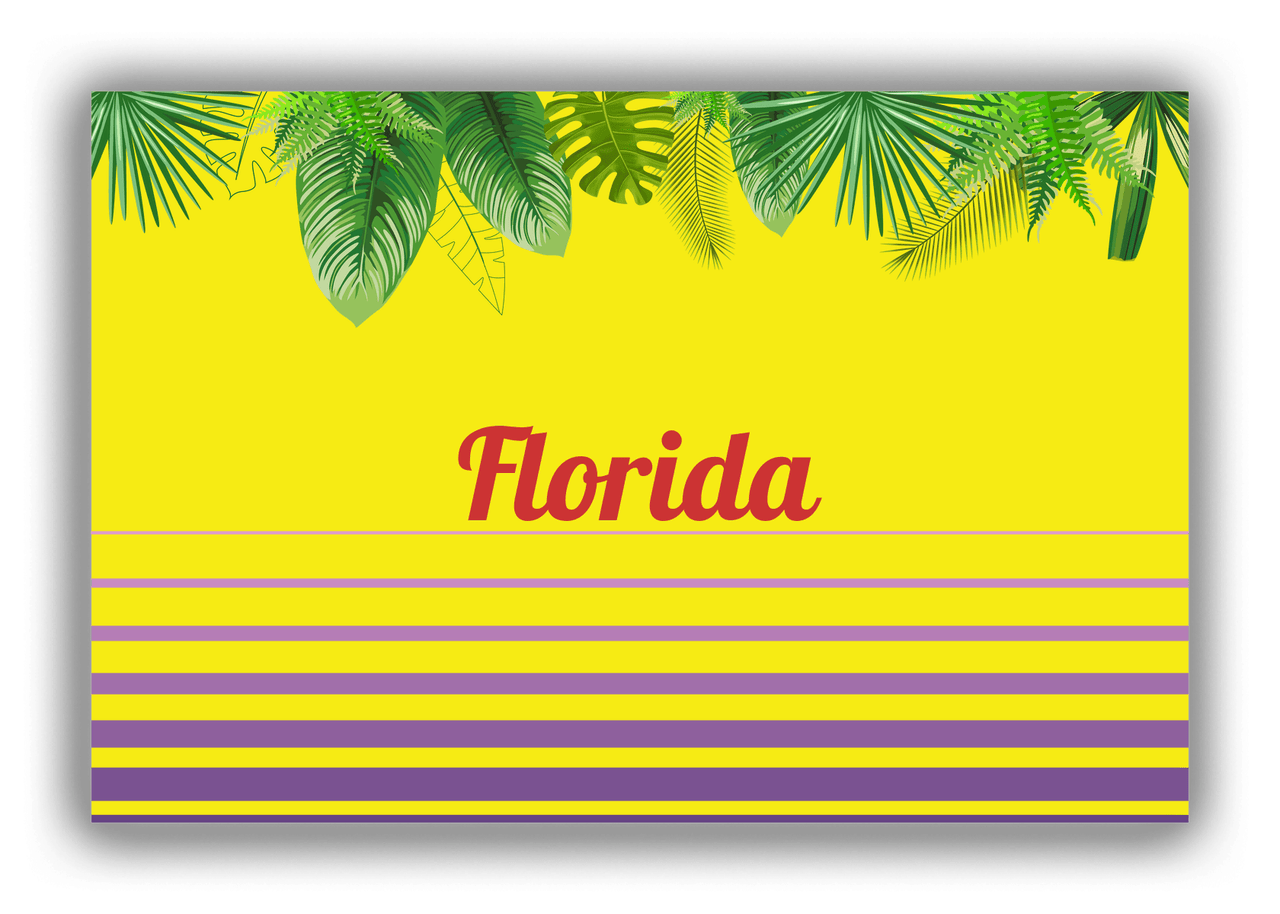 Personalized Palm Fronds Canvas Wrap & Photo Print - Ombre Gradient - Front View