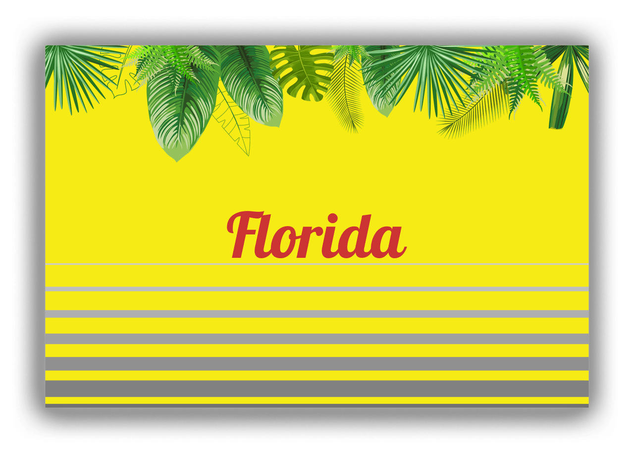 Personalized Palm Fronds Canvas Wrap & Photo Print - Ombre Gradient - Front View