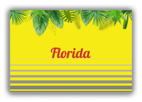 Thumbnail for Personalized Palm Fronds Canvas Wrap & Photo Print - Ombre Gradient - Front View