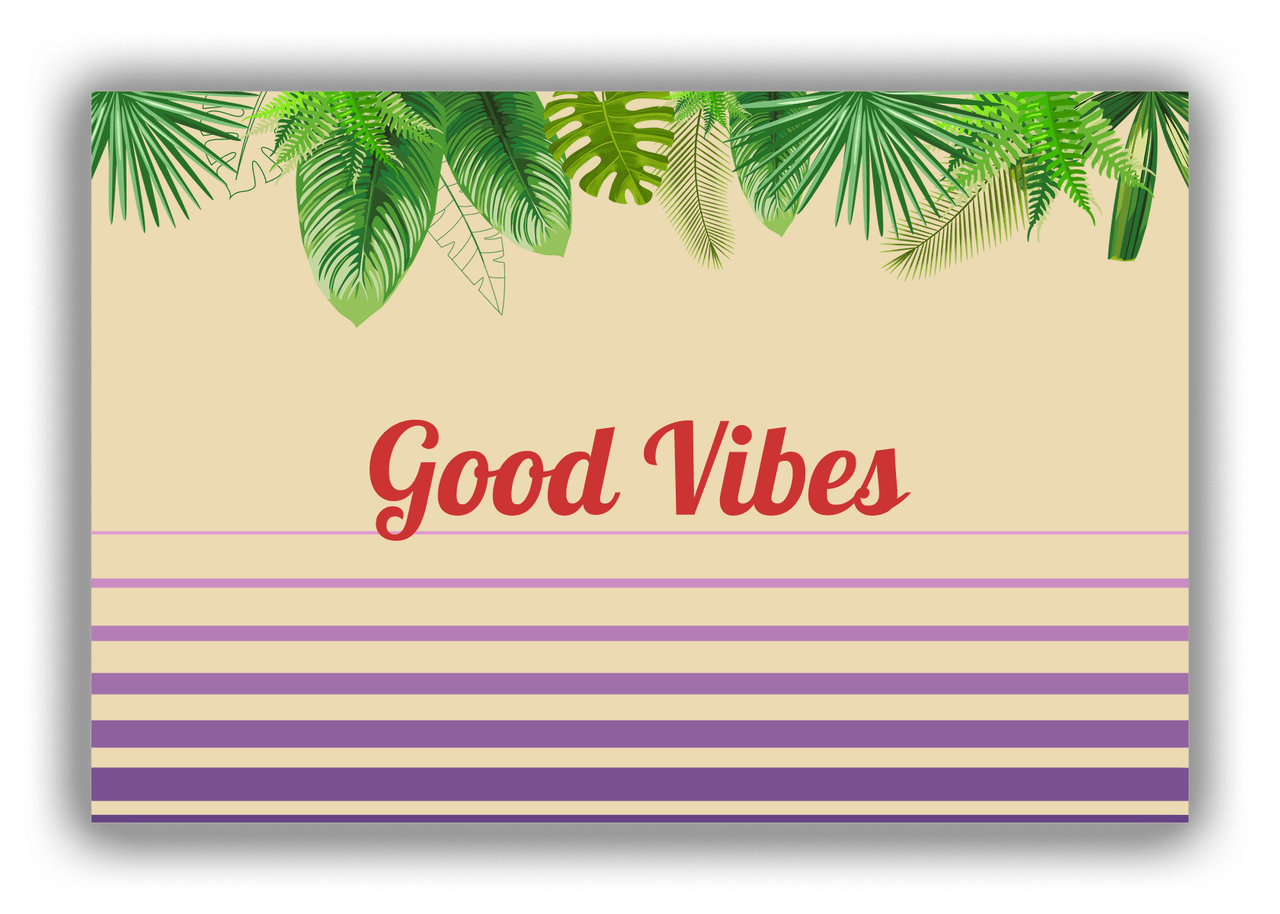 Personalized Palm Fronds Canvas Wrap & Photo Print - Ombre Gradient - Front View