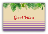 Thumbnail for Personalized Palm Fronds Canvas Wrap & Photo Print - Ombre Gradient - Front View