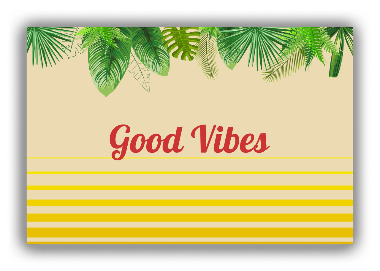 Personalized Palm Fronds Canvas Wrap & Photo Print - Ombre Gradient - Front View