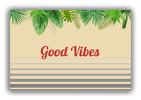 Thumbnail for Personalized Palm Fronds Canvas Wrap & Photo Print - Ombre Gradient - Front View