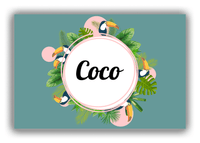 Thumbnail for Personalized Palm Fronds Canvas Wrap & Photo Print - Toucans - Front View