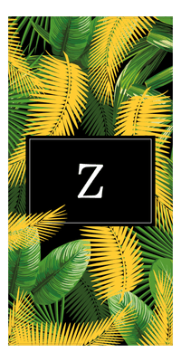 Thumbnail for Personalized Palm Fronds Beach Towel - Tropical Leaves - Front View