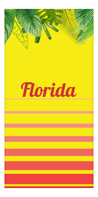 Thumbnail for Personalized Palm Fronds Beach Towel - Ombre Gradient - Front View