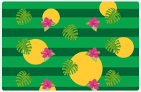 Thumbnail for Palm Fronds Placemat - Green Stripes -  View