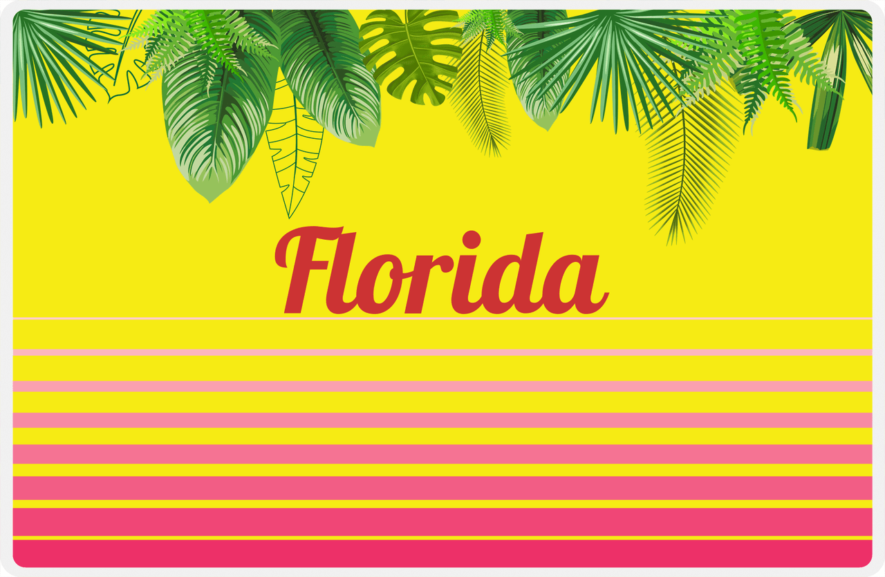 Personalized Palm Fronds Placemat - Ombre Gradient -  View