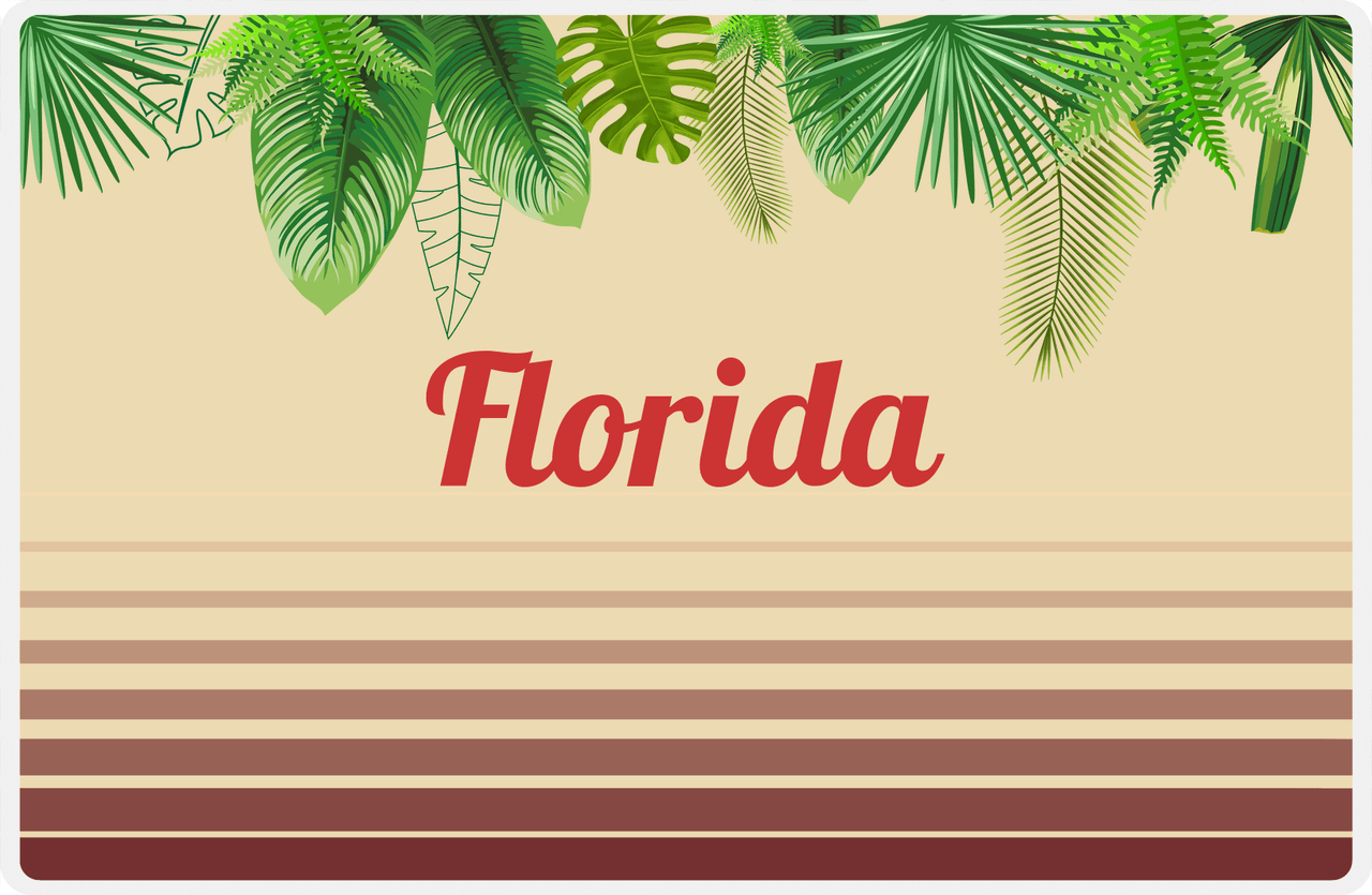 Personalized Palm Fronds Placemat - Ombre Gradient -  View