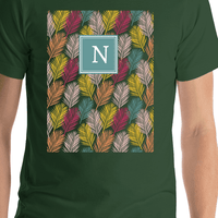 Thumbnail for Personalized Palm Fronds T-Shirt - Green - Shirt Close-Up View