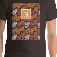 Thumbnail for Personalized Palm Fronds T-Shirt - Brown - Shirt Close-Up View