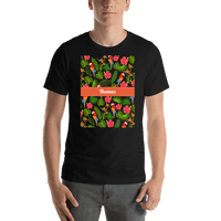 Thumbnail for Personalized Palm Fronds T-Shirt - Ribbon Nameplate - Shirt View