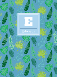 Thumbnail for Personalized Palm Fronds T-Shirt - Initial with Name - Decorate View