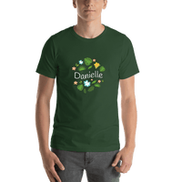 Thumbnail for Personalized Palm Fronds T-Shirt - Wavy Text - Shirt View