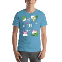 Thumbnail for Personalized Palm Fronds T-Shirt - Flamingos - Shirt View