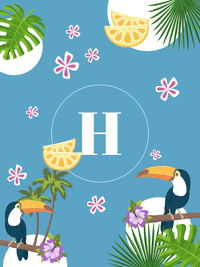 Thumbnail for Personalized Palm Fronds T-Shirt - Toucans - Decorate View