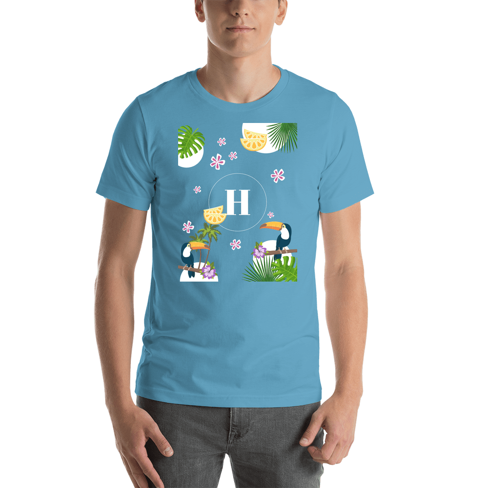 Personalized Palm Fronds T-Shirt - Toucans - Shirt View