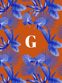 Thumbnail for Personalized Palm Fronds T-Shirt - Orange - Decorate View