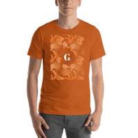 Thumbnail for Personalized Palm Fronds T-Shirt - Orange - Shirt View