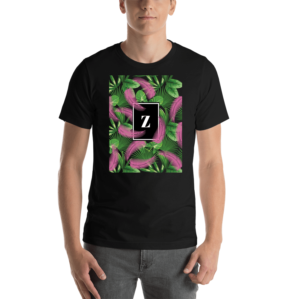Personalized Palm Fronds T-Shirt - Tropical Leaves - Shirt View