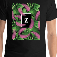 Thumbnail for Personalized Palm Fronds T-Shirt - Tropical Leaves - Shirt Close-Up View