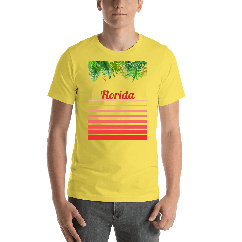 Personalized Palm Fronds T-Shirt - Ombre Gradient - Shirt View