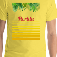 Thumbnail for Personalized Palm Fronds T-Shirt - Ombre Gradient - Shirt Close-Up View