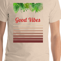 Thumbnail for Personalized Palm Fronds T-Shirt - Ombre Gradient - Shirt Close-Up View