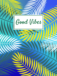 Thumbnail for Personalized Palm Fronds T-Shirt - Good Vibes - Decorate View