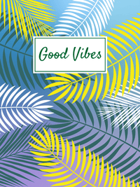 Thumbnail for Personalized Palm Fronds T-Shirt - Good Vibes - Decorate View