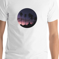 Thumbnail for Palm Trees T-Shirt - White - Shirt Close-Up View