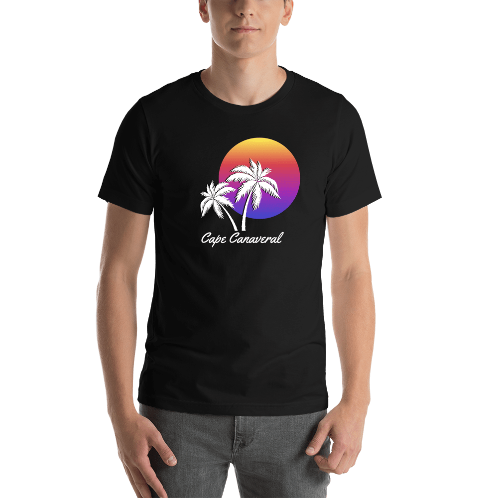 Personalized Palm Trees T-Shirt - Black - Shirt View