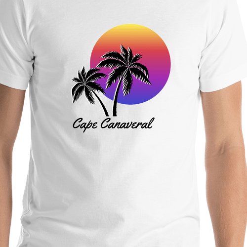 Personalized Palm Trees T-Shirt - White - Shirt Close-Up View