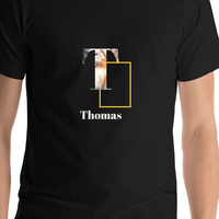 Thumbnail for Personalized Palm Trees T-Shirt - Black - Shirt Close-Up View