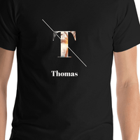 Thumbnail for Personalized Palm Trees T-Shirt - Black - Shirt Close-Up View
