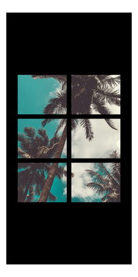 Thumbnail for Palm Trees Beach Towel - Black - Front View