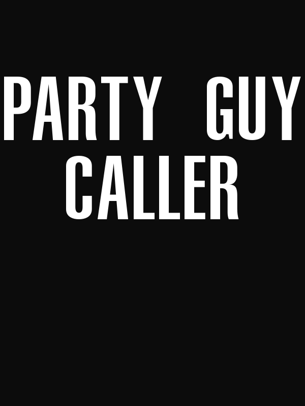 Party Guy Caller T-Shirt - Black - Decorate View