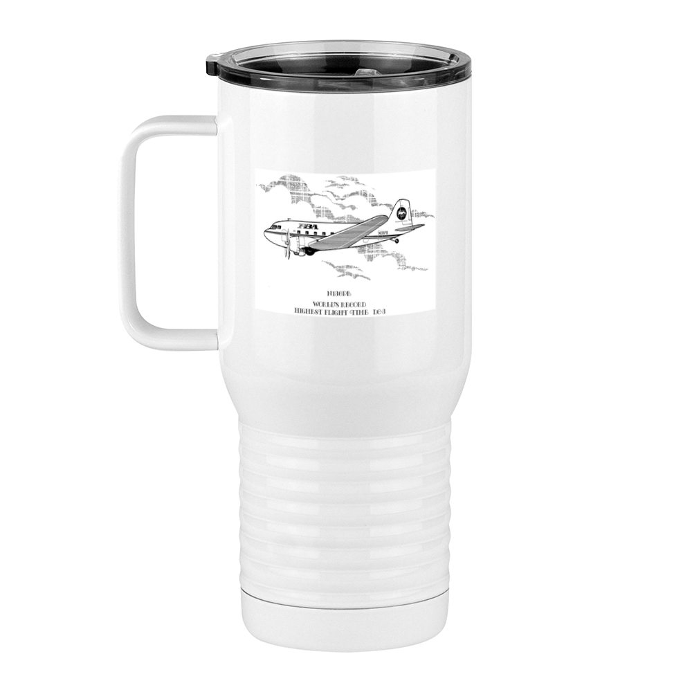 Personalized PBA Travel Coffee Mug Tumbler with Handle (20 oz) - Left View