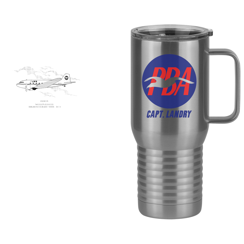 Personalized PBA Travel Coffee Mug Tumbler with Handle (20 oz) - Design View