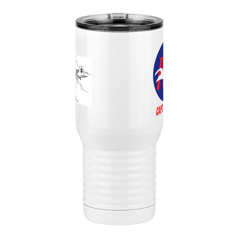 Personalized PBA Travel Coffee Mug Tumbler with Handle (20 oz) - Front View