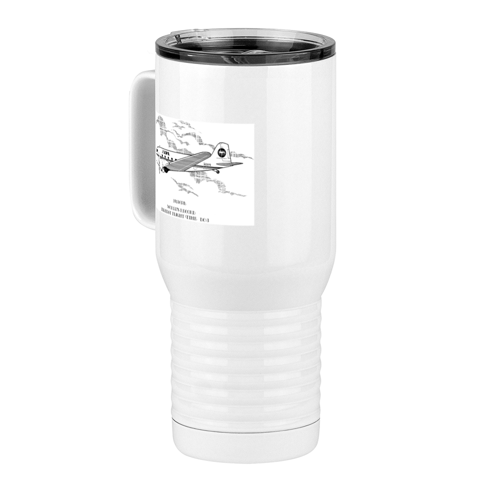 Personalized PBA Travel Coffee Mug Tumbler with Handle (20 oz) - Front Left View